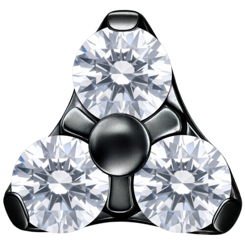 Terminale Cristalli Trinity  Per Labret Filettati Internamente Titanio