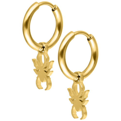 Mini Spider Hoops Pair - Oro