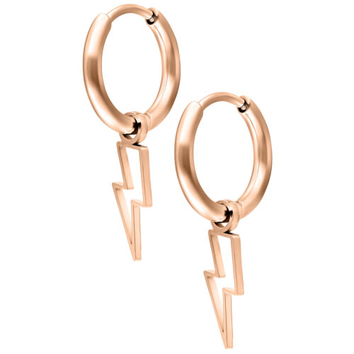Mini Flash Hoops Pair - Oro rosa