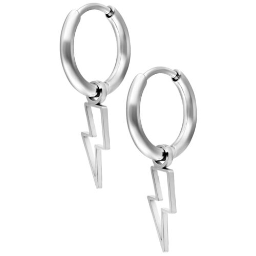 Mini Flash Hoops Pair - Argento