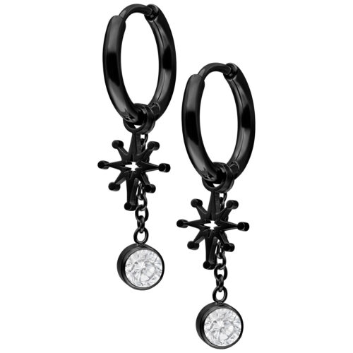 Mini Shootingstar Hoops Pair - Nero