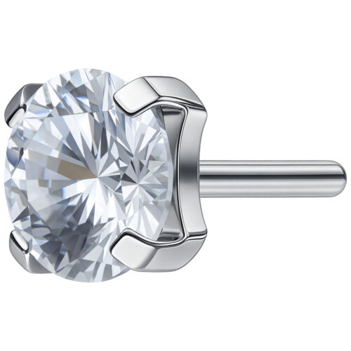 Terminale Prong Set per labret Push-Fit con Cristallo