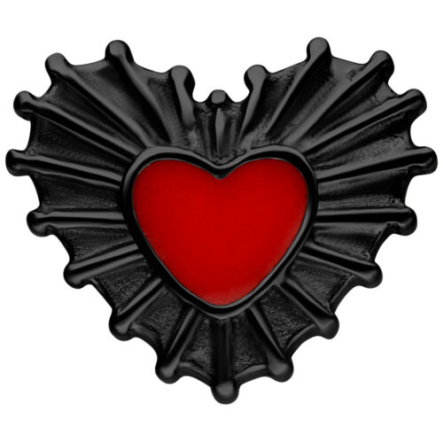Push Fit Sacred Heart Enamel Attachment - Nero