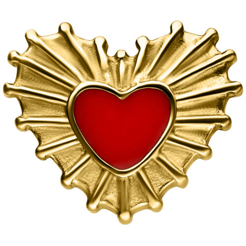 Push Fit Sacred Heart Enamel Attachment - Oro