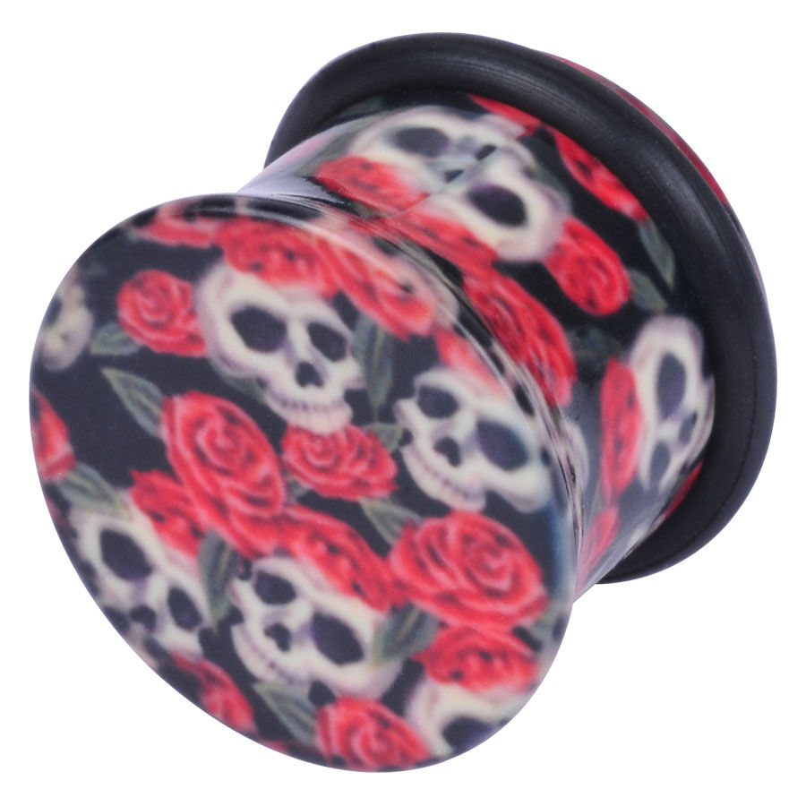 Acrylic Plug Skull´n Roses Acrylic Plug Skull´n Roses