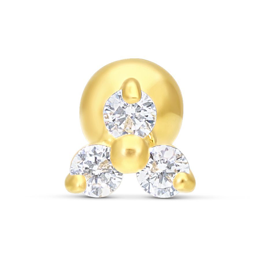 18k Trinity Earbarbell 18k Trinity Earbarbell