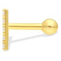 18k Earbarbell Line of Five Crystals 18k Earbarbell Line of Five Crystals