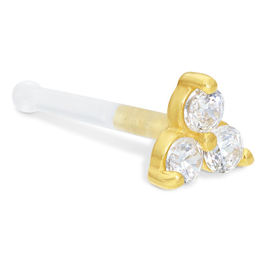 18k Triple Jewelled Nosestud 18k Triple Jewelled Nosestud