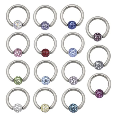 Anello Clip-In Cristalli Titanio