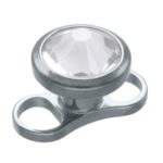 H 1.5mm - 2 fori con Pietra Brillante