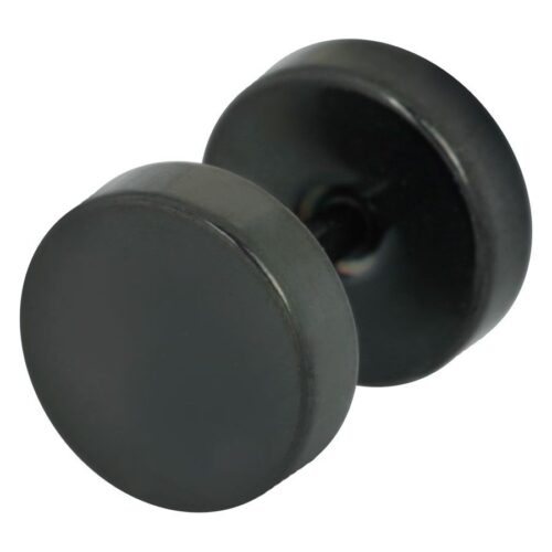 Plug finto Silver in acciaio - Nero