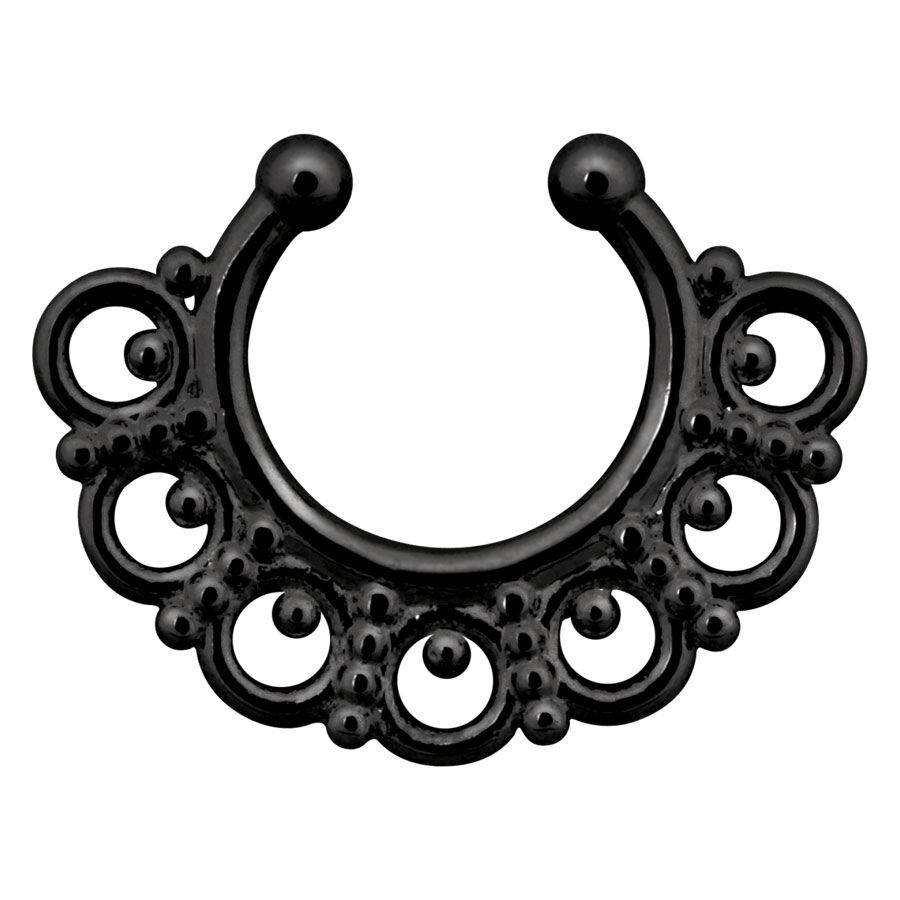 Steel Blackline® - Orient Fake Septum Black Steel Blackline® - Orient Fake Septum Black