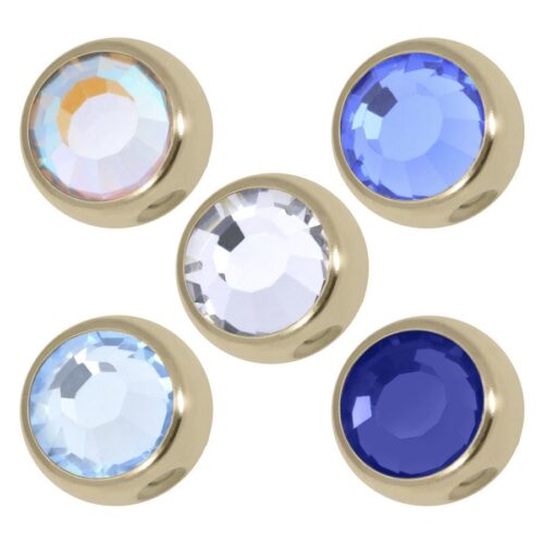 Sfera Clip-In brillante in titanio dorato