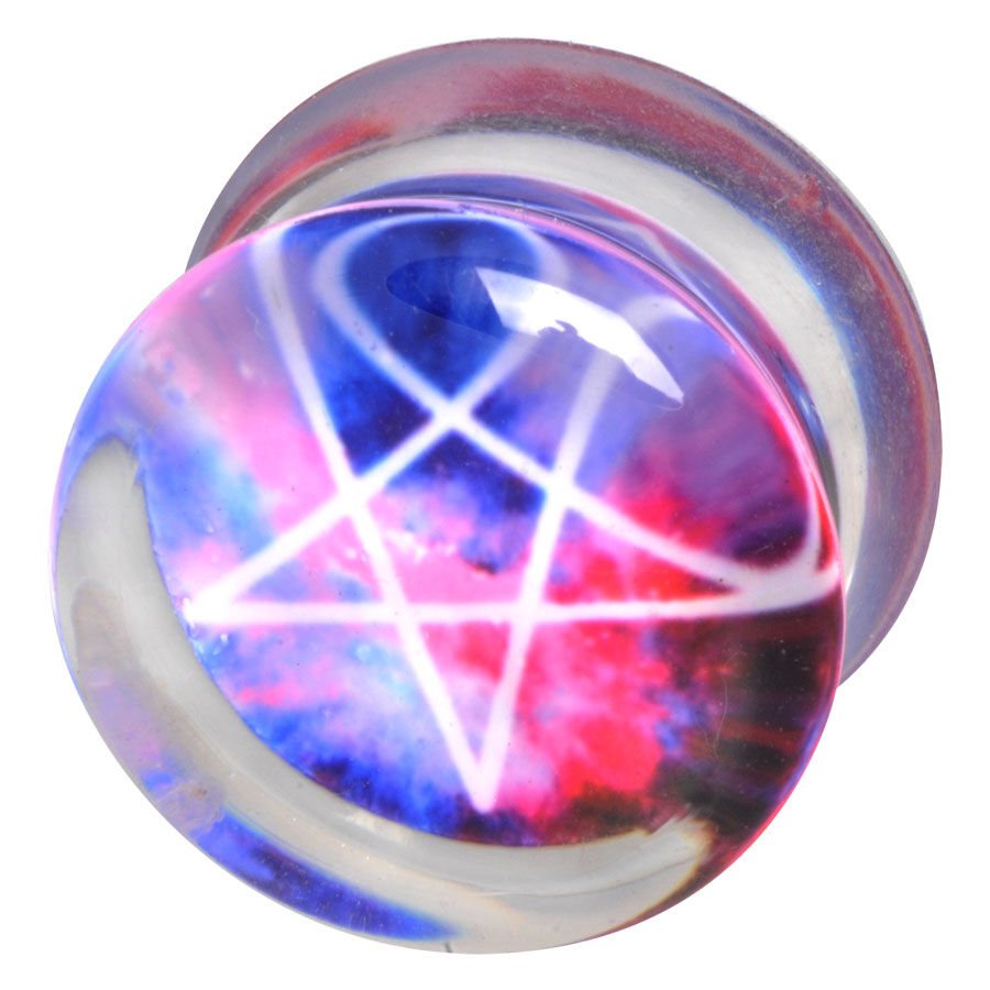 Acrylic - Galaxy Pentagram blau/pink/weiß Acrylic - Galaxy Pentagram blau/pink/weiß