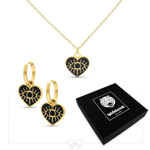 Little Soulmate Necklace with Hoops Set - Oro