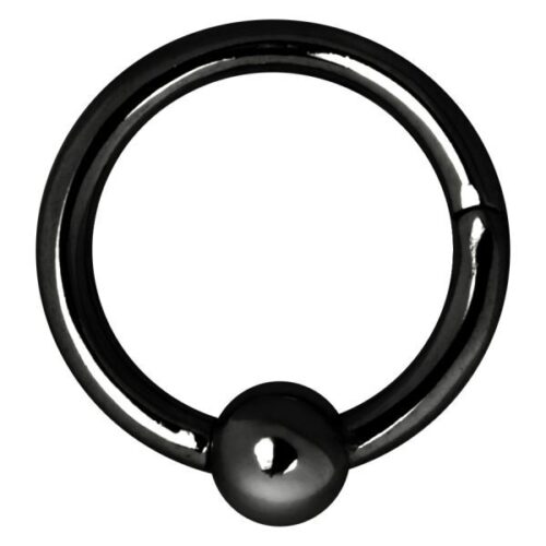 Hinged Ring Clip in acciaio nero