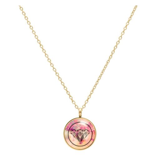 Collana Diamond Black Pink - Oro