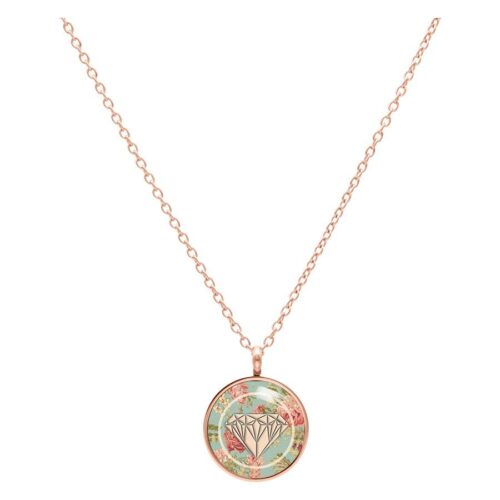 Collana Diamond Rose Menta - Oro rosa