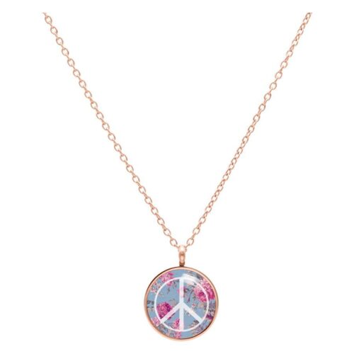 Collana Pace Roses Blue - Oro rosa