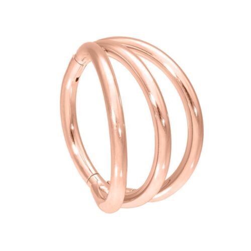 Hinged 3 Rings Clicker Acciaio