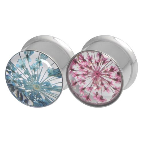 Plug fiore colorato in acciaio