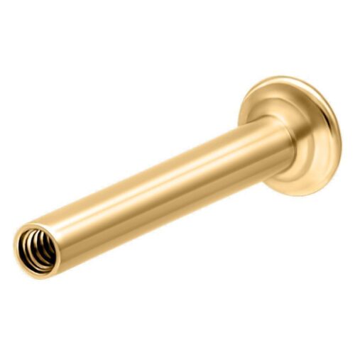 Stelo Labret per triplo piercing in titanio con filetto interno