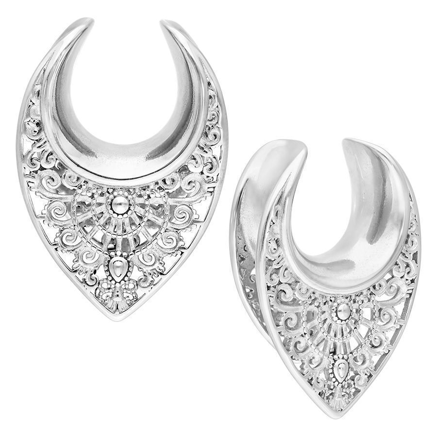 Ear Saddles Silver Oriental Ear Saddles Silver Oriental