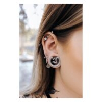 Ear Saddles Silver Snake Ear Saddles Silver Snake
