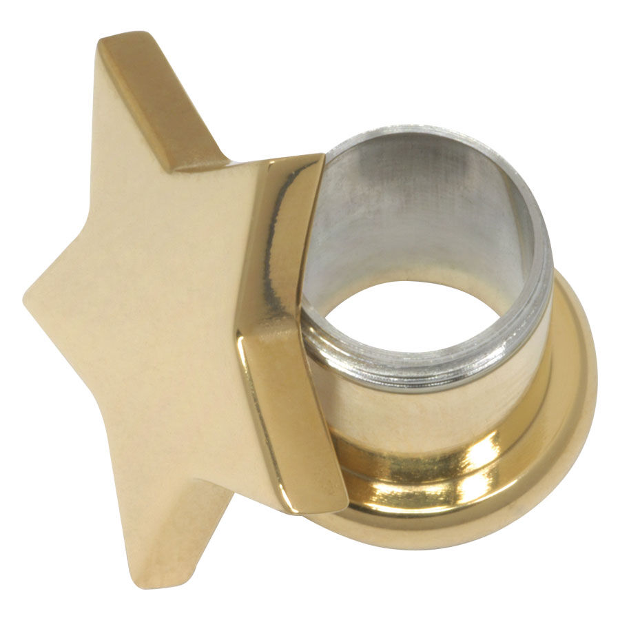 Steel Basicline® Screw Front Fleshtunnel Gold Star Steel Basicline® Screw Front Fleshtunnel Gold Star