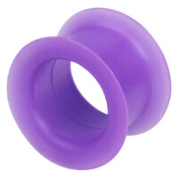 Flesh Tunnel 26,0 mm Lila Silikon Lila Flesh Tunnel aus Silikon in 26,0 mm Größe auf weißem Hintergrund