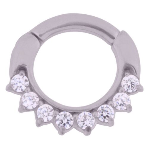 Hinged Ring Glamorous in acciaio