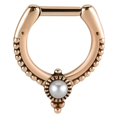 Septum Clicker Maharani in acciaio oro rosa