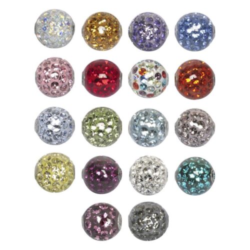 Sfera Cristalli Acciaio con Doppio Filetto Interno