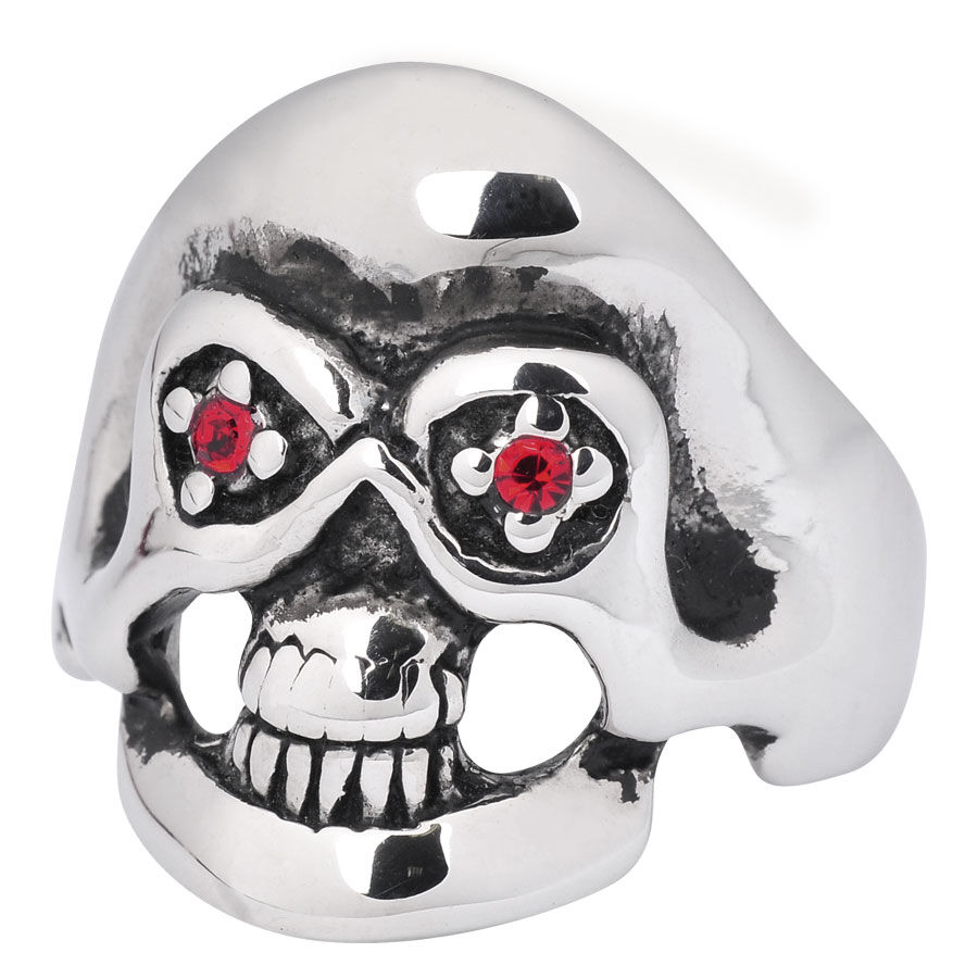 Stainless Steel Ring Skull Red Eye Stainless Steel Ring Skull Red Eye