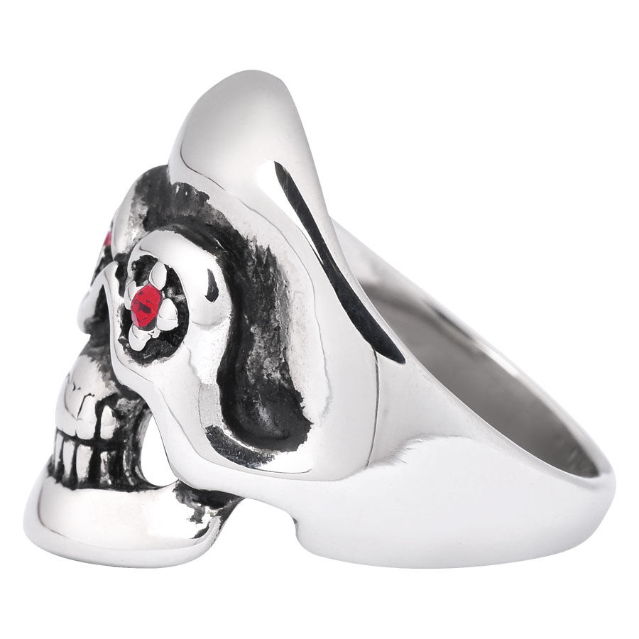 Stainless Steel Ring Skull Red Eye Stainless Steel Ring Skull Red Eye