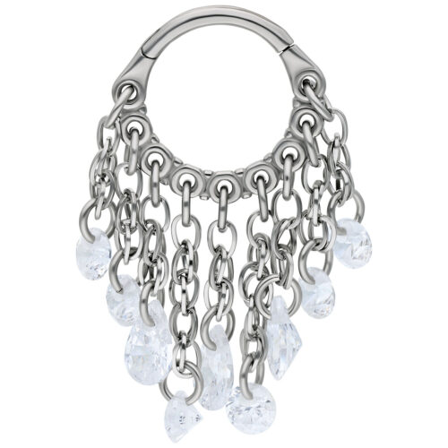 Clicker Waterfall Crystal in Titanio