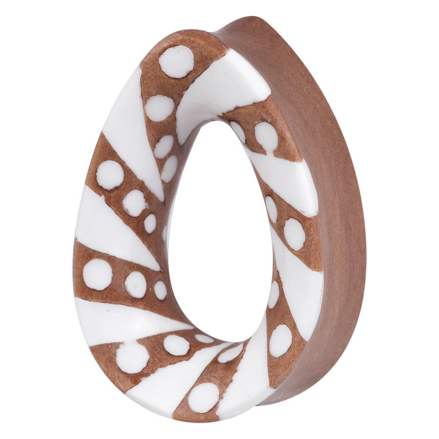 Teardrop Wood Plug Spiral Dots