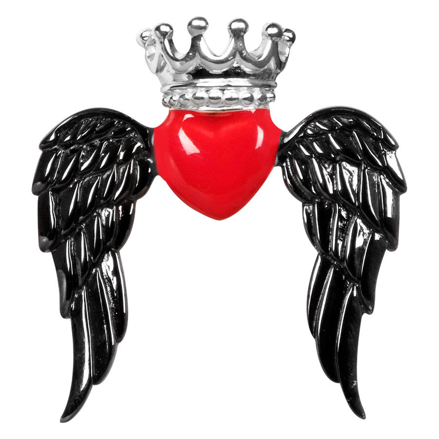 Elle-A-Bama - Winged Queen Heart Red Black Elle-A-Bama - Winged Queen Heart Red Black
