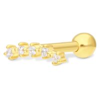 18k Earbarbell Five Crystals 18k Earbarbell Five Crystals