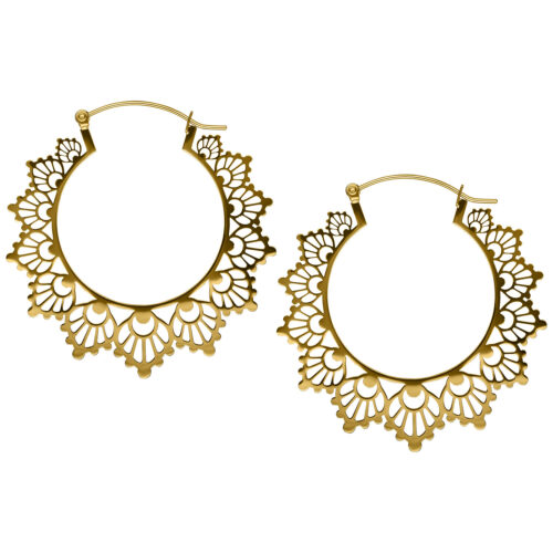 Sunflower Hoops Pair - Oro