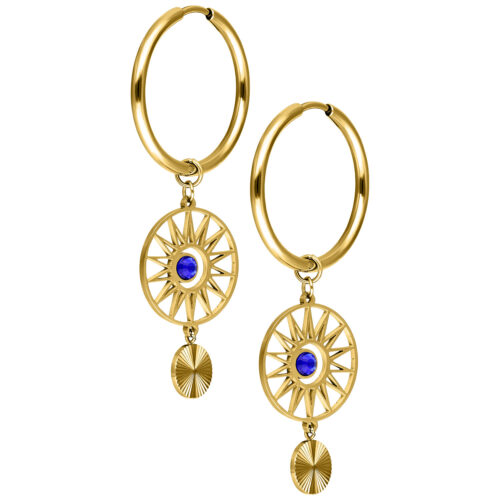 Celestial Orbit Hoops Pair - Oro