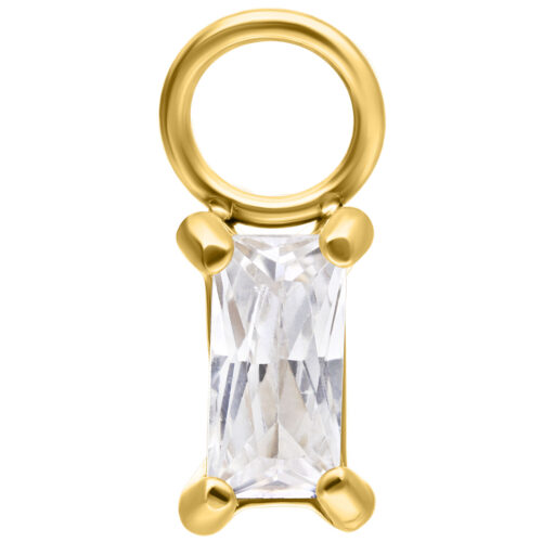 Crystal Baguette Pendant - Oro