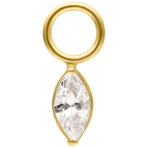 Navette Crystal Pendant - Oro