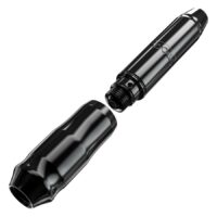 Macchina per tatuaggi FK Irons Microbeau Apollo nera in alluminio su sfondo bianco