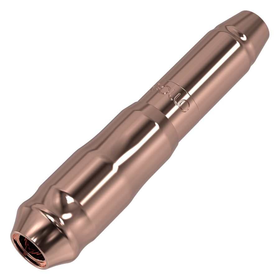 FK Irons Apollo Tattoomaschine in oro rosa su sfondo bianco