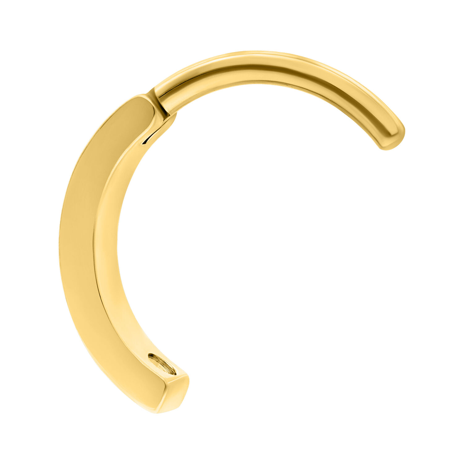 Clicker ad arco per ombelico Double Crystal dorato Clicker per ombelico dorato in titanio con cristallo, sfondo da studio