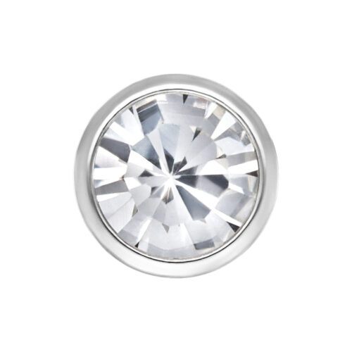 Terminale labret cristallo in titanio