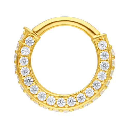 Hinged Ring Cristalli Oro 18k