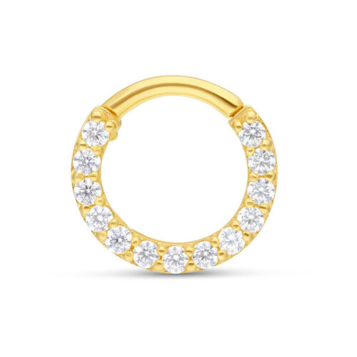 18k Pave Set Septum Ring