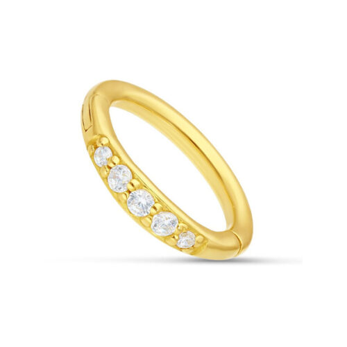 Hinged Ring Cristalli Oro 18k
